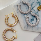 Pave mirco zircon chunky hoops