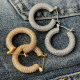 Pave mirco zircon chunky hoops