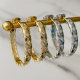 Pave chunky hoops