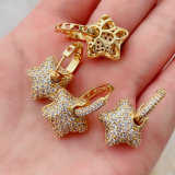 Pave star pendant earrings