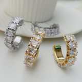 Pave zircon hoops