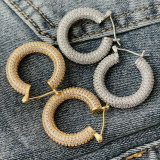 Pave mirco zircon chunky hoops
