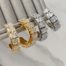 Pave zircon hoops