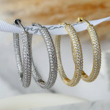 Chunky pave zircon hoops