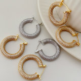 Pave mirco zircon chunky hoops