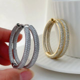 Chunky pave zircon hoops