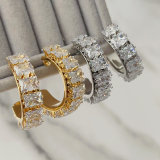Pave zircon hoops