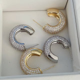 Pave zircon hoops