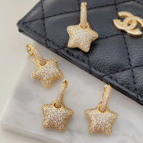 Pave star pendant earrings