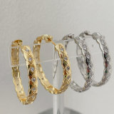 Pave chunky hoops