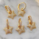 Pave star charm earrings