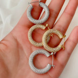 Pave mirco zircon chunky hoops