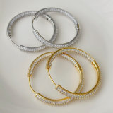 Chunky pave zircon hoops