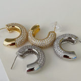 Pave zircon hoops