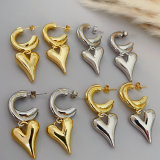 Heart drop earrings
