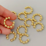 Gold ball ear cuff