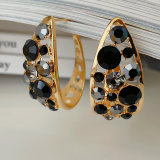 Black stone hoops