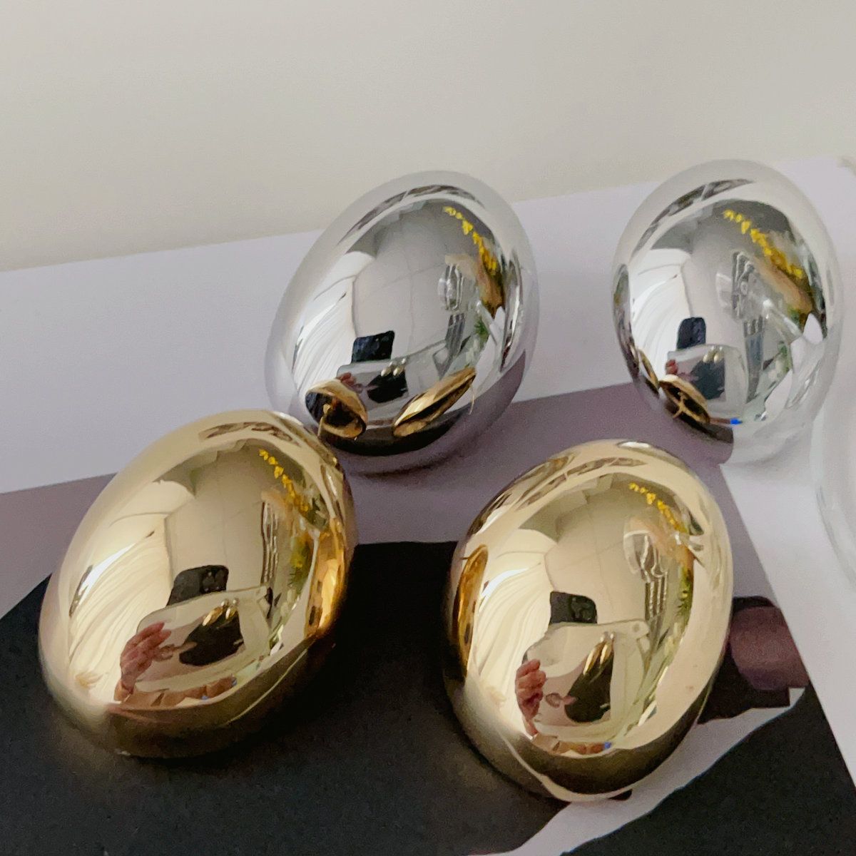 Big chunky metal earrings