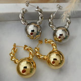 Big chunky ball drop earrings