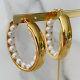 Big chunky pearl hoop