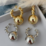 Big chunky ball drop earrings