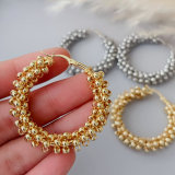 Chunky handmade bead hoops