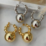Big chunky ball drop earrings
