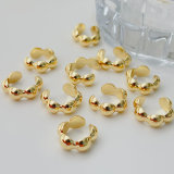 Gold ball ear cuff （pair)