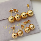 Gold ball basic earrings
