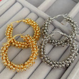 Chunky handmade bead hoops