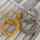 Chunky handmade bead hoops