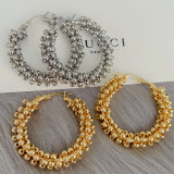 Chunky handmade bead hoops