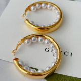 Big chunky pearl hoop