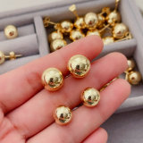 Gold ball basic earrings