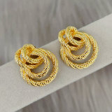 Circle metal earrings