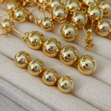 Gold ball basic earrings