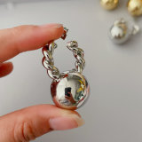 Big chunky ball drop earrings