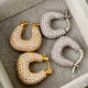 Pave zricon earrings