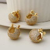 Smalll pave ball earrings