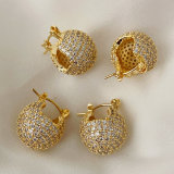 Smalll pave ball earrings