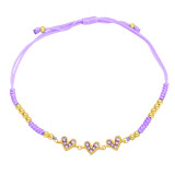 Pave heart connector bracelet