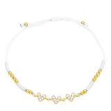 Pave heart connector bracelet