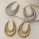 Double pave zircon hoops
