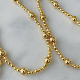 18k Gold plated bead necklace