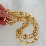 18k Gold plated bead necklace