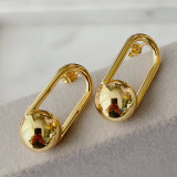 Ball drop pin earrings