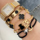 Black flower cover bracelet