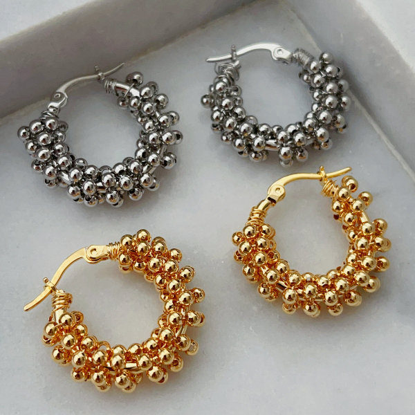 Handmade bead hoops 25mm
