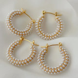 Full pearl hoops
