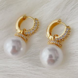 Big pearl drop earrings